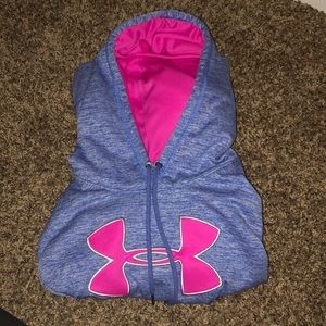 under armour, pink & blue, gently worn